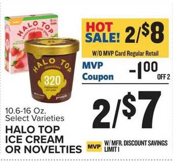 Food Lion Halo top ice cream or novelties offer
