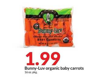 Hy-Vee Bunny-luv organic baby carrots offer
