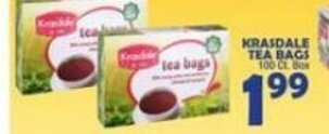 Bravo Supermarkets Krasdale Tea Bags 100 ct. Box offer