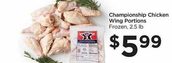 Food 4 Less Championship chicken wing portions offer