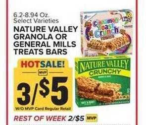 Food Lion Nature valley granola or general mills treats bars offer