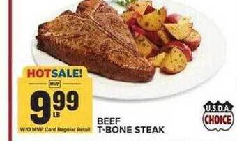 Food Lion Usda choice beef t-bone steak offer