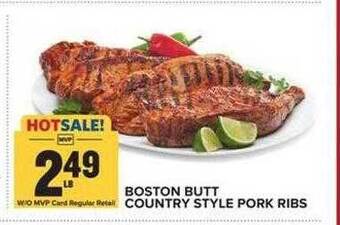 Food Lion Boston butt country style pork ribs offer