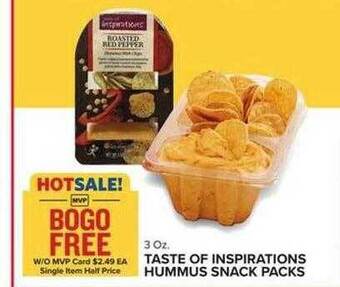 Food Lion Taste of inspirations hummus snack packs offer