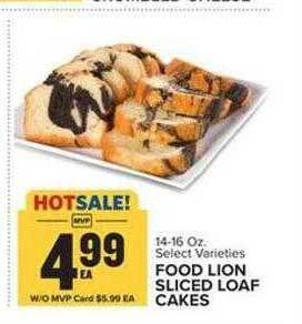 Food Lion Food lion sliced loaf cakes offer