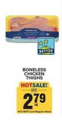 Food Lion Boneless chicken thighs offer