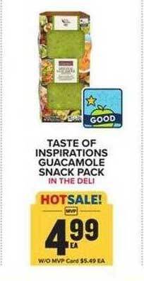Food Lion Taste of inspirations guacamole snack pack offer