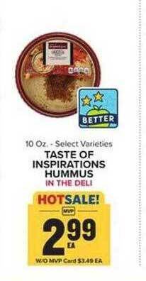 Food Lion Taste of inspirations hummus offer