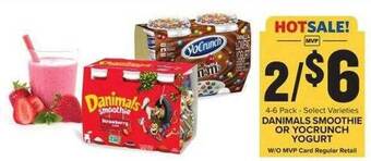 Food Lion Danimals smoothie or yocrunch yogurt offer