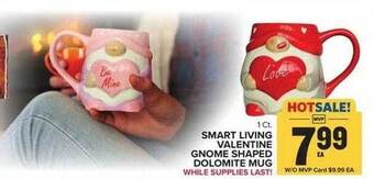 Food Lion Smart living valentine gnome shaped dolomite mug offer