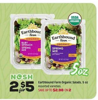 Grocery Outlet Earthbound farm organic salads offer
