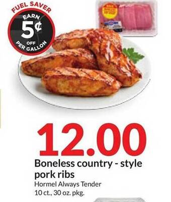 Hy-Vee Boneless country - style pork ribs offer