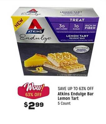 Grocery Outlet Atkins endulge bar lemon tart offer