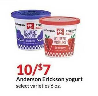 Hy-Vee Anderson erickson yogurt offer
