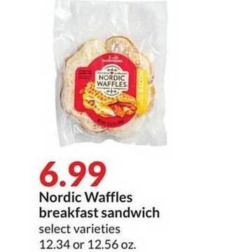 Hy-Vee Nordic waffles breakfast sandwich offer