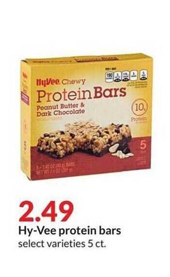 Hy-Vee Hy-vee protein bars offer
