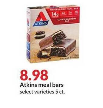 Hy-Vee Atkins meal bars offer