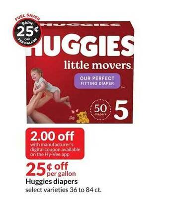 Hy-Vee Huggies diapers offer
