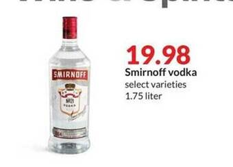 Hy-Vee Smirnoff vodka offer