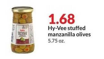 Hy-Vee Hy-vee stuffed manzanilla olives offer
