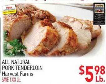Ingles Markets All natural pork tenderloin offer