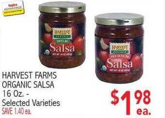Ingles Markets Harvest farms organic salsa offer