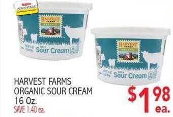 Ingles Markets Harvest farms organic sour cream offer