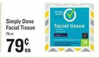 Lowes Foods Simply done facial tissue offer