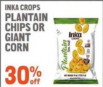 New Seasons Market Inka crops plantain chips or giant corn offer