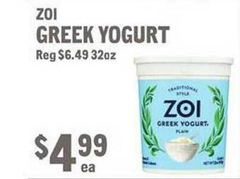 New Seasons Market Zoi greek yogurt offer