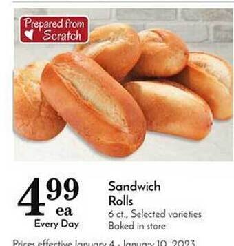 Pavilions Sandwich rolls offer
