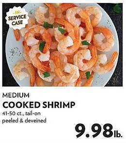 Medium cooked shrimp