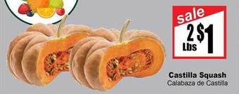Rancho Markets Castilla squash offer
