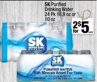 Super King Markets Sk purified drinking water offer