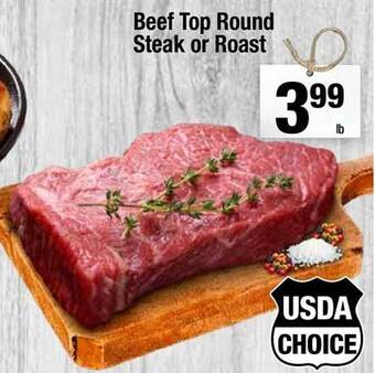 Super King Markets Beef top round steak or roast offer