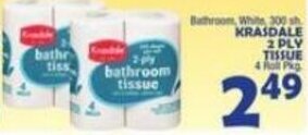 Bravo Supermarkets Krasdale 2 Ply Tissue offer