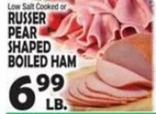 Bravo Supermarkets Russer Pear Shaped Boiled Ham offer