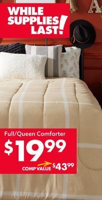 Big Lots Full/queen comforter offer