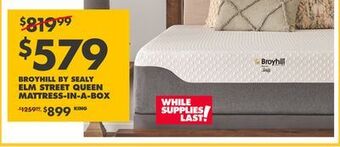 Big Lots Broyhill by sealy elm street queen mattress-in-a-box offer
