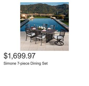Costco Simone 7-piece dining set offer