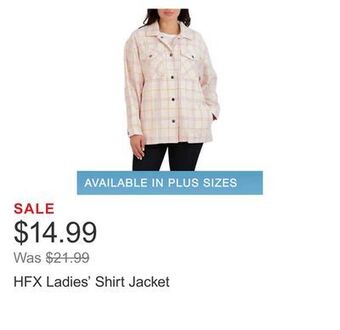 Costco Hfx ladies' shirt jacket offer