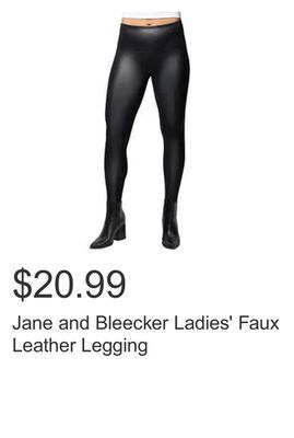 Costco Jane and bleecker ladies' faux leather legging offer
