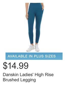 Costco Danskin ladies' high rise brushed legging offer