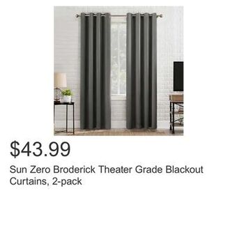 Costco Sun zero broderick theater grade blackout curtains, 2-pack offer
