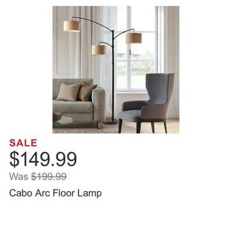Costco Cabo arc floor lamp offer