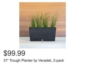 Costco 31" trough planter by veradek, 2-pack offer
