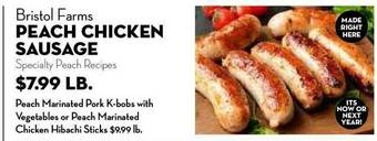 Bristol Farms Bristol Farms Peach Chicken Sausage offer