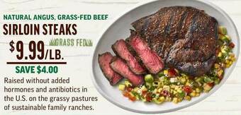 Central Market Natural Angus, Grass-fed Beef Sirloin Steaks offer