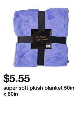 Five Below Super soft plush blanket 50in x 60in offer