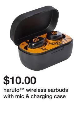 Five Below Naruto™ wireless earbuds with mic & charging case offer